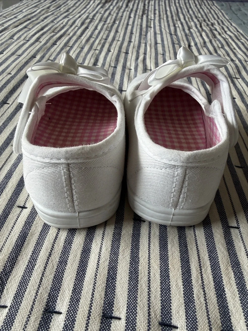 Girls White Bow Mary Jane Shoes
